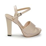 Sandal nữ quai xếp ly gót vuông cao 12cm hậu c mã HNSDH12F88 ( Size 35 -> 39)