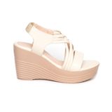 giày sandal nữ đế xuồng PU siêu nhẹ cao 9cm Hanatabi quai đan hậu thun (35-39) mã HNSDX8F1069