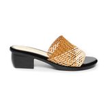 dép nữ đế PU đen siêu nhẹ cao 5cm Hanatabi quai lưới bigsize (35-42) mã HNDE5F1103