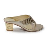 Dép kẹp nữ quai xoàn gót đồng cao 5cm mã HNDEK5F154 ( Size 36 -> 40)