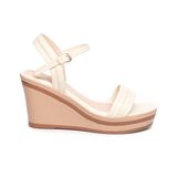 Giày sandal nữ đế xuồng PU siêu nhẹ cao 8cm Hanatabi quai ngang hậu c (35-39) mã HNSDX8F1130