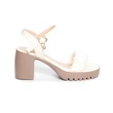 Sandal nữ Hanatabi quai lưới bèo nhún đế Pu siêu nhẹ cao 7cm hậu c mã HNSDG7F1005 (Size 35 -> 39)