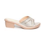 dép nữ đế PU kem siêu nhẹ cao 5cm Hanatabi quai ngang đính đá bigsize (35-42) mã HNDE5F1111