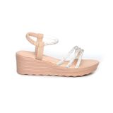 Giày Sandal Nữ Đế PU Siêu Nhẹ Cao 5cm Hanatabi Quai Ngang Hậu Thun (35-40) Mã HNSD5F1173