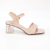 giày sandal nữ cao gót mika 5cm Hanatabi quai xếp mũi vuông đế TA bigsize (35-41) mã HNSDG5F863