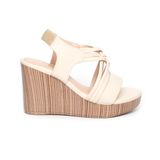 giày sandal nữ đế xuồng PU siêu nhẹ cao 9cm Hanatabi quai đan hậu thun (35-39) mã HNSDX9F1070