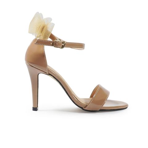 Sandal nữ gót nhọn cao 9cm hậu chụp nơ lưới mã HNSDG9F109 ( Size 35 -> 39)