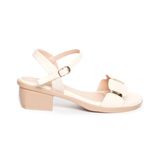 giày sandal nữ đế PU kem siêu nhẹ cao 5cm Hanatabi quai ngang hậu c bigsize (35-42) mã HNSDG5F1002