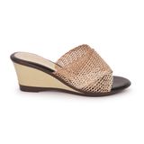 Dép nữ đế xuồng PU siêu nhẹ cao 7cm Hanatabi quai lưới (35-39) mã HNDEL7F795
