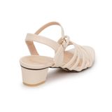 Sandal nữ Hanatabi 4 quai chéo gót cao 3cm hậu c đế TA cao cấp chống trơn trượt mã HNSDG3F885 (Size 35 -> 41)