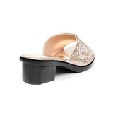 dép nữ đế PU đen siêu nhẹ cao 5cm Hanatabi quai ngang đính đá bigsize (35-42) mã HNDE5F1107
