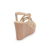 Sandal nữ Hanatabi dây chéo đế pu vân gỗ siêu nhẹ cao 9cm mã HNSDX9F834 (Size 35 ->39)