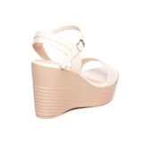 Giày Sandal Nữ Đế Xuồng PU Siêu Nhẹ Cao 9cm Hanatabi Quai Ngang Hậu C (35-39) Mã HNSDX9F1154