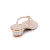 Dép kẹp nữ Hanatabi có khoá gót mika viền đồng cao 3cm mã HNDEK3F848 (Size 35 -> 39)