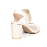 giày sandal nữ gót cao 7cm Hanatabi quai ngang mũi vuông hậu thun đế TA bigsize (35-41) mã HNSD7F1153