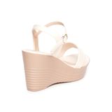 Giày sandal Nữ Đế Xuồng PU Siêu Nhẹ Cao 9cm Hanatabi Quai 1 Xếp Hậu C (35-39) Mã HNSDX8F1085