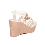 Giày sandal nữ đế xuồng PU siêu nhẹ cao 9cm Hanatabi quai đan hậu thun (35-39) mã HNSDX9F1166