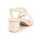 giày sandal nữ cao gót 5cm Hanatabi quai ngang mũi vuông hậu thun đế TA bigsize (35-41) mã HNSDT5F855