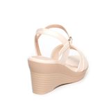 giày sandal nữ đế xuồng PU siêu nhẹ cao 7cm Hanatabi quai xếp hậu c (35-39) mã HNSDX7F1054