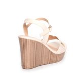 giày sandal nữ đế xuồng PU siêu nhẹ cao 9cm Hanatabi quai ngang hậu c (35-39) mã HNSDX9F1013