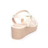 giày sandal nữ đế PU siêu nhẹ cao 5cm Hanatabi quai ngang hậu c (35-40) mã HNSD5F970