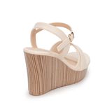 giày sandal nữ đế xuồng PU siêu nhẹ cao 9cm Hanatabi quai 2 xếp hậu c (35-39) mã HNSDX9F845