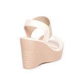 Giày sandal nữ đế xuồng PU siêu nhẹ cao 9cm Hanatabi quai ngang hậu thun (35-39) mã HNSDX9F1156