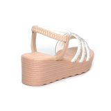 Giày Sandal Nữ Đế PU Siêu Nhẹ Cao 5cm Hanatabi Quai Ngang Hậu Thun (35-40) Mã HNSD5F1173