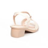 Giày sandal nữ đế PU kem siêu nhẹ cao 5cm Hanatabi quai ngang 2 xếp hậu c bigsize (35-42) mã HNSDG5F1140