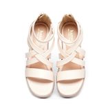 giày sandal đế PU siêu nhẹ cao 7cm Hanatabi quai đan khóa kéo (35-39) mã HNSDG7F1078