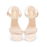 giày sandal nữ cao gót 5cm Hanatabi quai bèo mũi vuông hậu c đế TA bigsize (35-41) mã HNSDG5F917