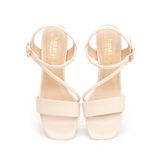 giày sandal nữ cao gót 7cm Hanatabi quai ngang mũi vuông hậu c đế TA bigsize (35-41) mã HNSDG7F897