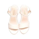 Giày sandal Nữ Đế Xuồng PU Siêu Nhẹ Cao 9cm Hanatabi Quai 1 Xếp Hậu C (35-39) Mã HNSDX8F1085