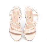 giày sandal nữ đế xuồng PU siêu nhẹ cao 7cm Hanatabi quai chéo hậu thun (35-39) mã HNSDX7F1053