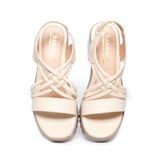 giày sandal nữ đế PU siêu nhẹ cao 7cm Hanatabi quai đan hậu thun (35-39) mã HNSDG7F1041