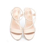 giày sandal nữ đế xuồng PU siêu nhẹ cao 7cm Hanatabi quai ngang hậu thun (35-39) mã HNSDX7F1051