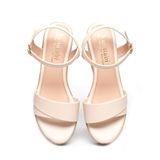 Giày sandal nữ đế xuồng PU siêu nhẹ cao 8cm Hanatabi quai 1 xếp hậu c (35-39) mã HNSDX8F1118