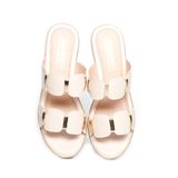 Dép nữ đế xuồng PU siêu nhẹ cao 5cm Hanatabi quai nhị (35-39) mã HNDE6F991