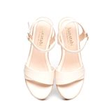 Giày Sandal Nữ Đế Xuồng PU Siêu Nhẹ Cao 9cm Hanatabi Quai 2 Xếp Hậu C (35-39) Mã HNSDX9F1083