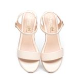 giày sandal nữ đế xuồng PU siêu nhẹ cao 7cm Hanatabi quai ngang hậu c (35-39) mã HNSDX7F1052