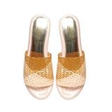 dép nữ đế PU kem siêu nhẹ cao 5cm Hanatabi quai lưới bigsize (35-42) mã HNDE5F1102