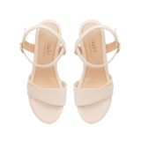 giày sandal nữ đế xuồng PU siêu nhẹ cao 9cm Hanatabi quai 2 xếp hậu c (35-39) mã HNSDX9F845