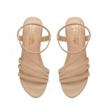 giày Sandal Nữ Đế Xuồng Pu Siêu Nhẹ Cao 9cm Hanatabi Quai Ngang Hậu Thun (35-39) Mã HNSDX9F838