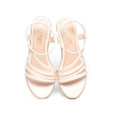 giày sandal nữ đế xuồng PU siêu nhẹ cao 7cm Hanatabi quai ngang hậu thun (35-39) mã HNSDX7F1050