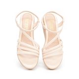 giày sandal nữ đế xuồng PU siêu nhẹ cao 5cm Hanatabi quai ngang hậu thun (35-40) mã HNSD5F939