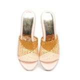 Dép nữ đế xuồng PU siêu nhẹ cao 7cm Hanatabi quai lưới (35-39) mã HNDE7F1121