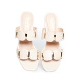 dép nữ cao gót 5cm Hanatabi quai nhị mũi vuông đế TA cao cấp bigsize (35-41) mã HNDE5F1001