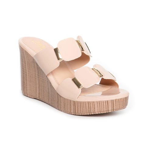 Dép nữ đế xuồng PU siêu nhẹ cao 9cm Hanatabi quai nhị (35-39) mã HNDE9F1016