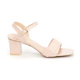 Giày sandal nữ cao gót 5cm Hanatabi quai 1 xếp mũi vuông hậu C đế TA bigsize (35-41) mã HNSDG5F862