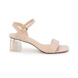 giày sandal nữ cao gót mika 5cm Hanatabi quai ngang mũi vuông đế TA bigsize (35-41) mã HNSDG869